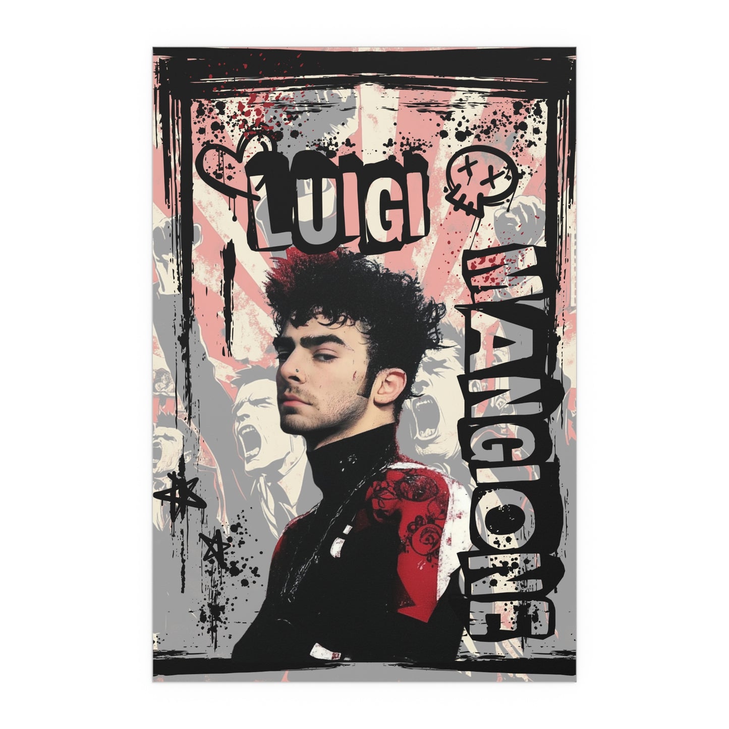 Luigi Mangione Punk poster