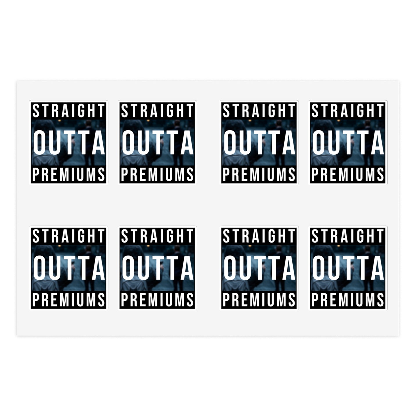 Luigi Mangione "Straight Outta Premiums" sticker sheet