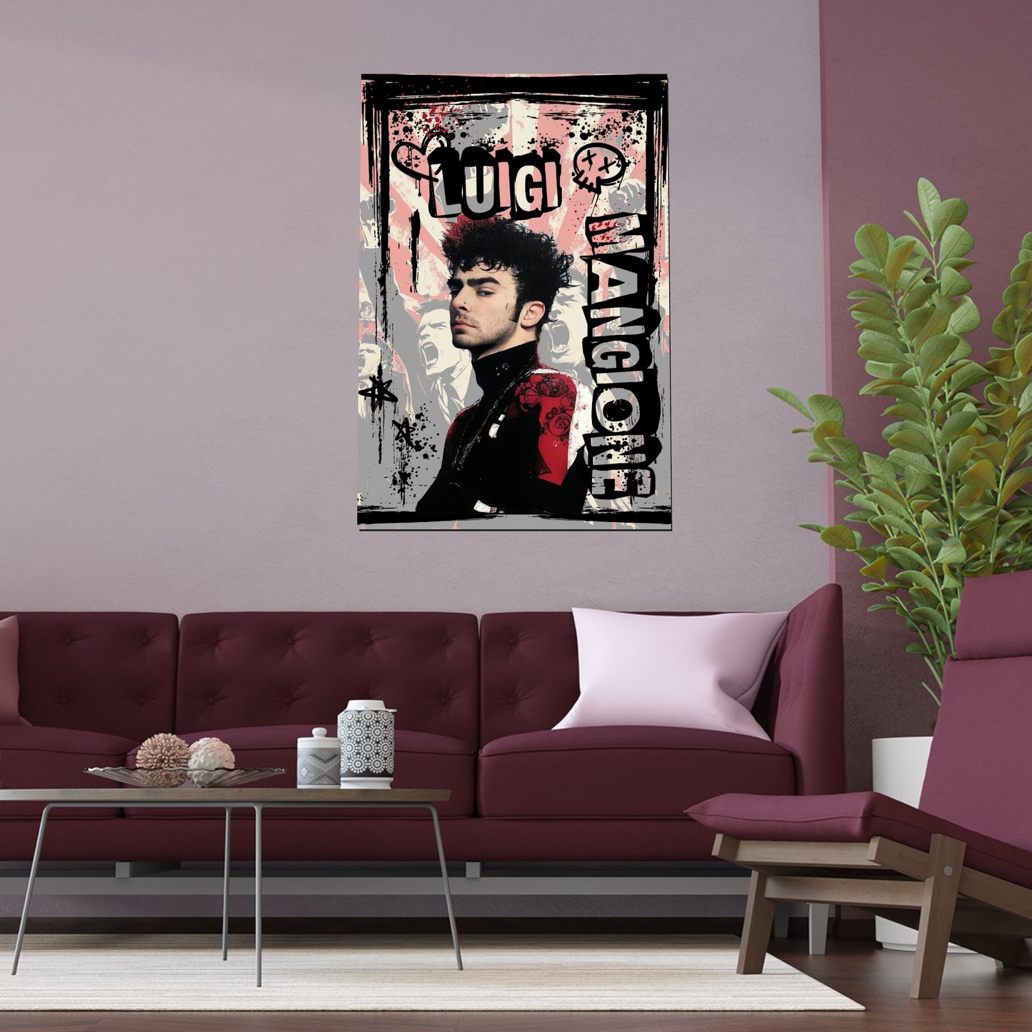 Luigi Mangione Punk poster