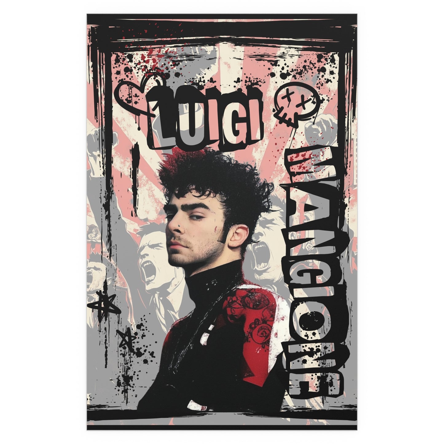 Luigi Mangione Punk poster