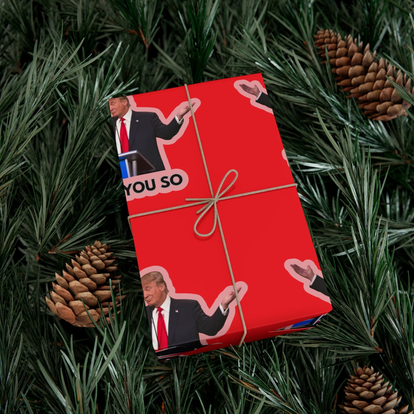 Trump "Told you so" wrapping paper.