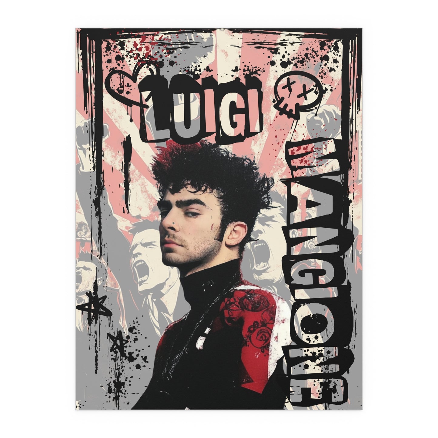 Luigi Mangione Punk poster