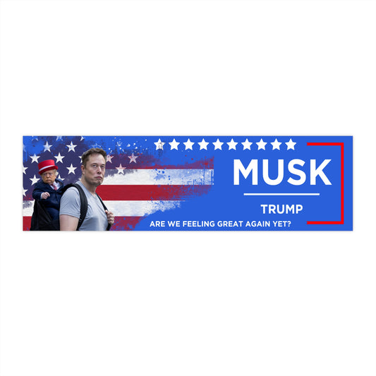 Elon Musk Donald Trump 2024 Bumper sticker