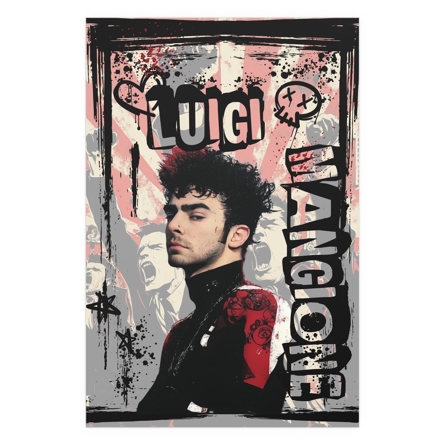 Luigi Mangione Punk poster